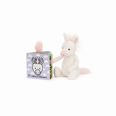 Jellycat If I Were a Eenhoorn Board and Bashful Eenhoorn Medium | OU0542819